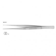 Dissecting Forceps 1 x 2 Teeth Stainless Steel, 15.5 cm - 6" Tip Size 1.0 mm